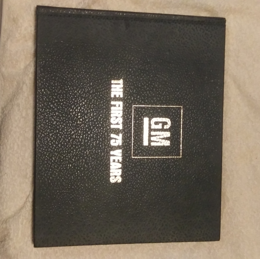 GM The First 75 Years 1983 Leatherbound 1st edition book vintage